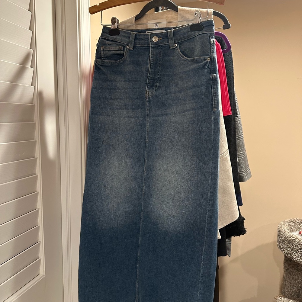 Bershka Medium Blue Denim Skirt